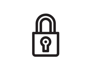 Protective Circuit Breaker Lock Illustration in Simple Stylish Modern Line Design