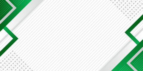 Abstract Geometric Green and White Background