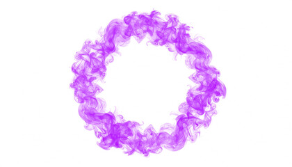 Eerie purple smoke curls into a circular frame with soft vapor, creating a spooky, mystical effect. Perfect for horror, fantasy, magical, Halloween, or abstract design projects