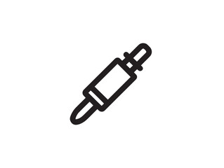 Professional Cold Chisel Symbol in Elegant Minimal Vector Line Style