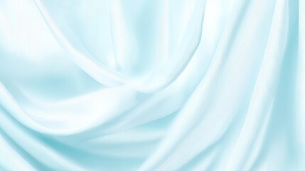Obraz premium Pastel blue silk drapery with glowing soft reflections, dreamy abstract wallpaper, high-resolution, perfect for lifestyle branding and creative designs.