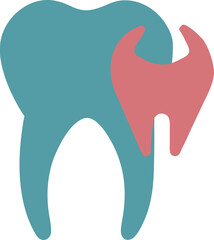 Icon of dental forceps holding a tooth, symbolizing tooth extraction,