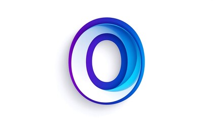 Abstract, vibrant letter O design