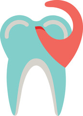Icon of dental forceps holding a tooth, symbolizing tooth extraction,