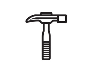 Construction Concrete Test Hammer Symbol in Minimal Elegant Vector Design