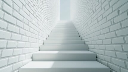 White staircase in modern interior