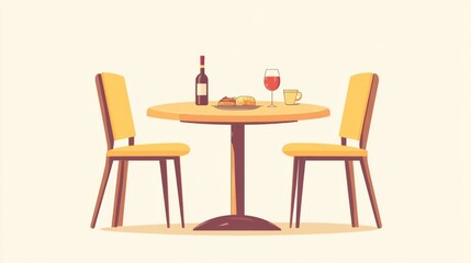 Dining table illustration