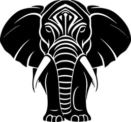 Minimalist Elephant Icon for Wildlife and Nature Branding