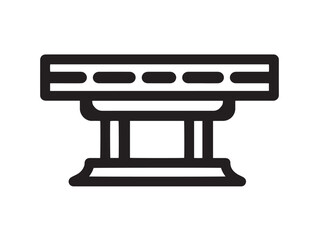 Conveyor Belt Icon in Clean Minimal Industrial Vector Line Illustration