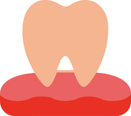  A healthy tooth on a  gum base in clay-style, symbolizing ideal dental health.
