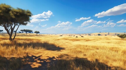 African savanna landscape