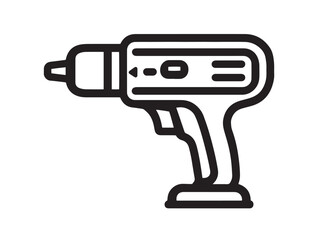 Cordless Impact Wrench Symbol in Elegant Minimal Vector Design