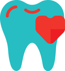 A healthy tooth on a  symbolizing ideal dental health.
