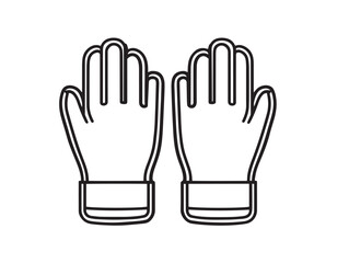 Cut Resistant Gloves Icon in Clean Minimal Vector Artwork