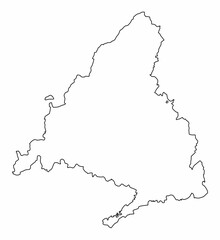 Madrid Province outline map