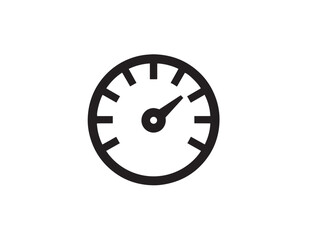 Mechanical Dial Indicator Gauge Illustration in Elegant Minimal Line Style