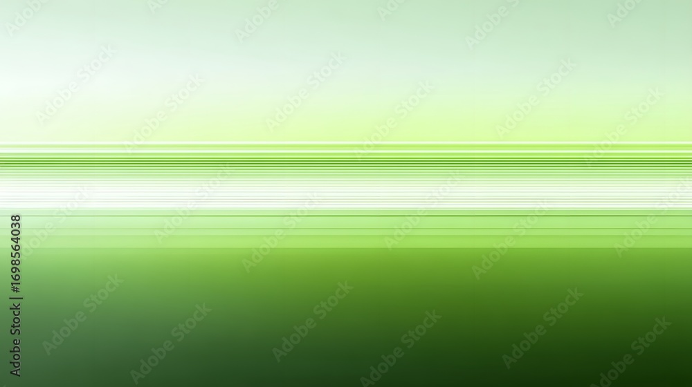 Poster abstract white and green gradient with horizontal lines and light flare texture.