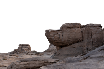 Desert canyons and red rock formations in a dramatic mountain landscape