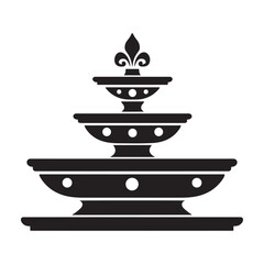 Elegant fountain silhouette.