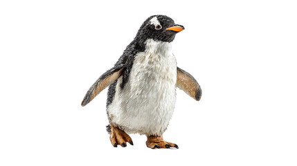 Fototapeta premium Gentoo penguin bird isolated on transparent background