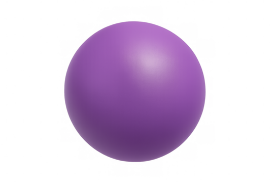 Purple sphere floating on transparent background: perfect for graphic design projects