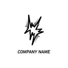 Fototapeta premium Dynamic abstract explosion symbol in a hand drawn style.