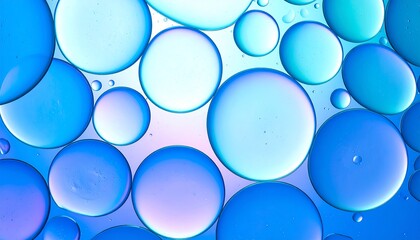 Abstract circles of liquid colors