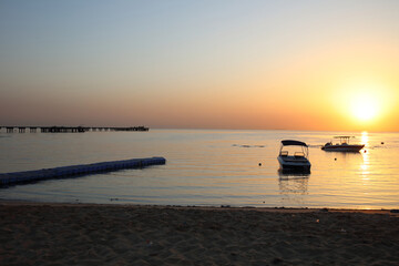The Sun rise on the red sea