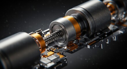 Metal machining process closeup