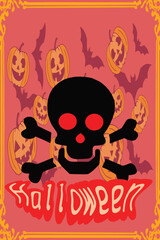 halloween skull and crossbones