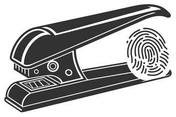 Stapler with fingerprint symbol