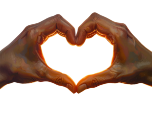 Firefly_ Gesture series- hands symbolically form a heart.  