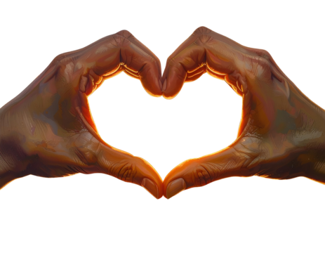 Firefly_ Gesture series- hands symbolically form a heart.  