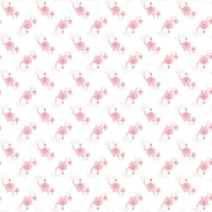 Seamless childish pattern with funny animals faces . Creative  kids texture for fabric, wrapping, textile, wallpaper, apparel. Vector illustration