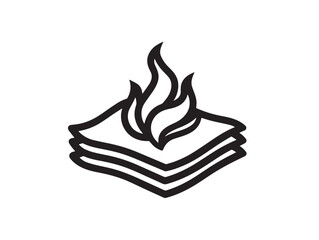 Fire Blanket Icon in Clean Modern Minimal Vector Line Illustration
