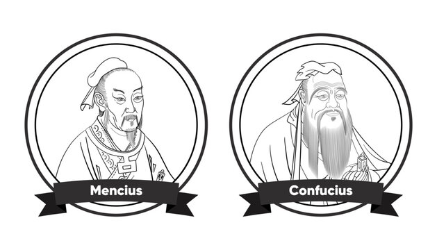 Chinese philosophers, Mencius and Confucius