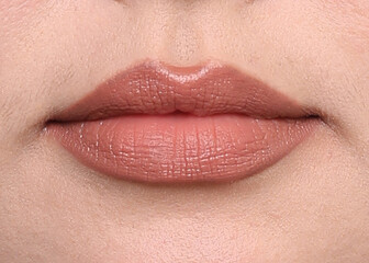 lips of a young girl woman, Caucasian