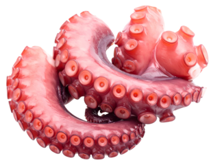 tentacles of octopus isolated on white background