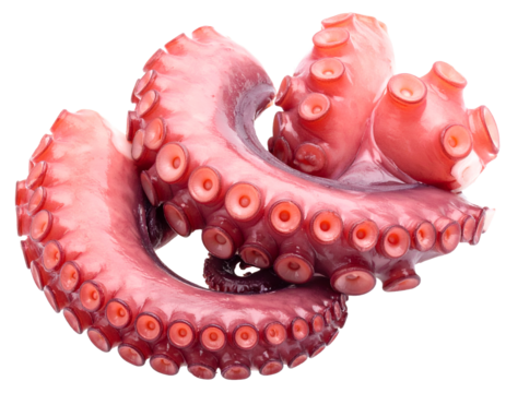 tentacles of octopus isolated on white background