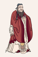 Confucius (551-479) was a Chinese philosopher and politician of the Spring and Autumn period who is traditionally considered the paragon of Chinese sages.