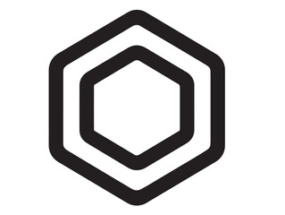 Clean Minimal Vector Line Art of Hex Driver Icon Illustration