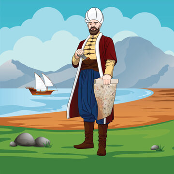 Piri-reis is also Muhiddin Piri-bey - Ottoman navigator, admiral and cartographer.