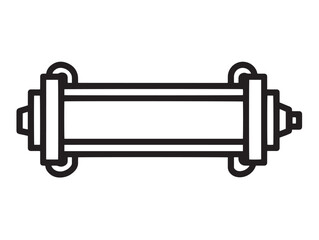 Industrial Hydraulic Cylinder Icon Illustration with Clean Vector Style