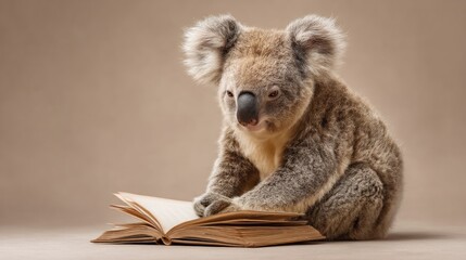 Obraz premium Koala reading book