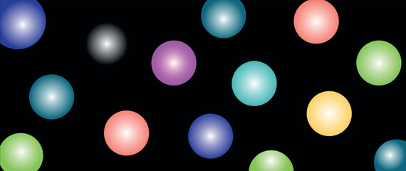 Modern Grunge Round Shape Bundle with Unique Gradient Colorways and Textured Banner Styles Black Background Design