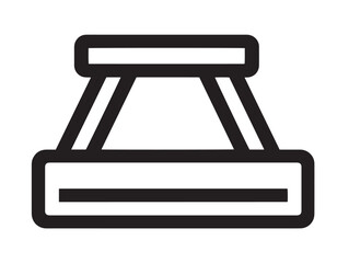 Modern industrial scale icon clean line vector drawing