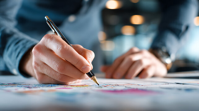 office desk close up with marketing service professional using digital platform designing campaign strategy branding promotion business growth creative online advertising concept