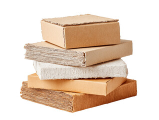 A stack of cardboard boxes with one of them labeled "book."