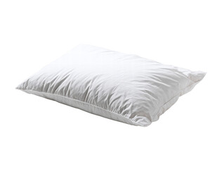 Obraz premium White pillow, soft cushion, bedroom, comfortable, sleep support, relaxation, home decor
