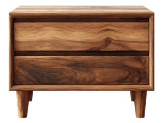 Wooden, nightstand, furniture, drawer, modern design with natural grain pattern and warm tone